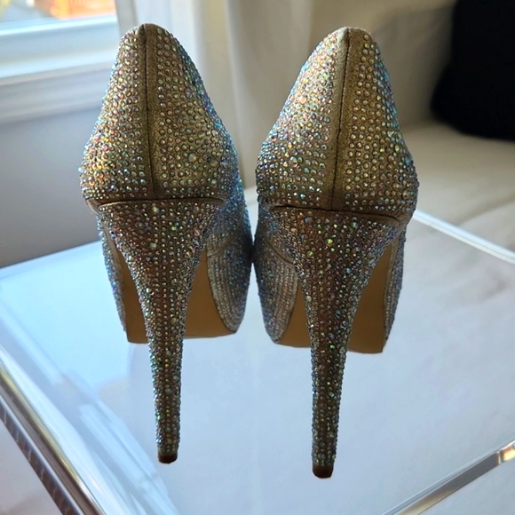 Steve Madden rhinestones and crystal ultra high heel platform shoes - Picture 7 of 12